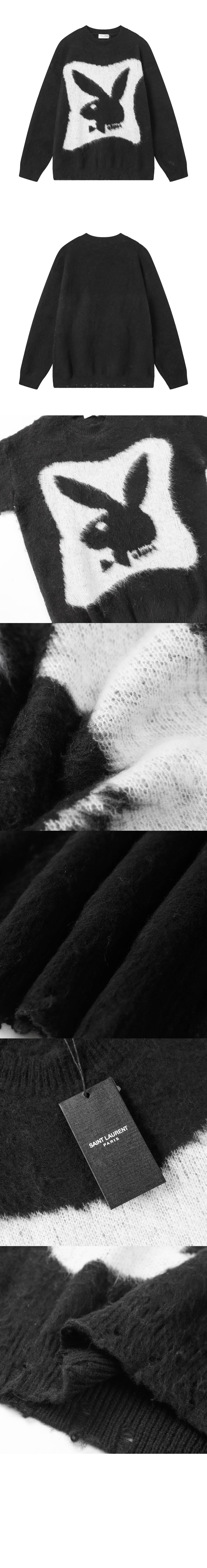 생로랑 플라워 코튼 톱