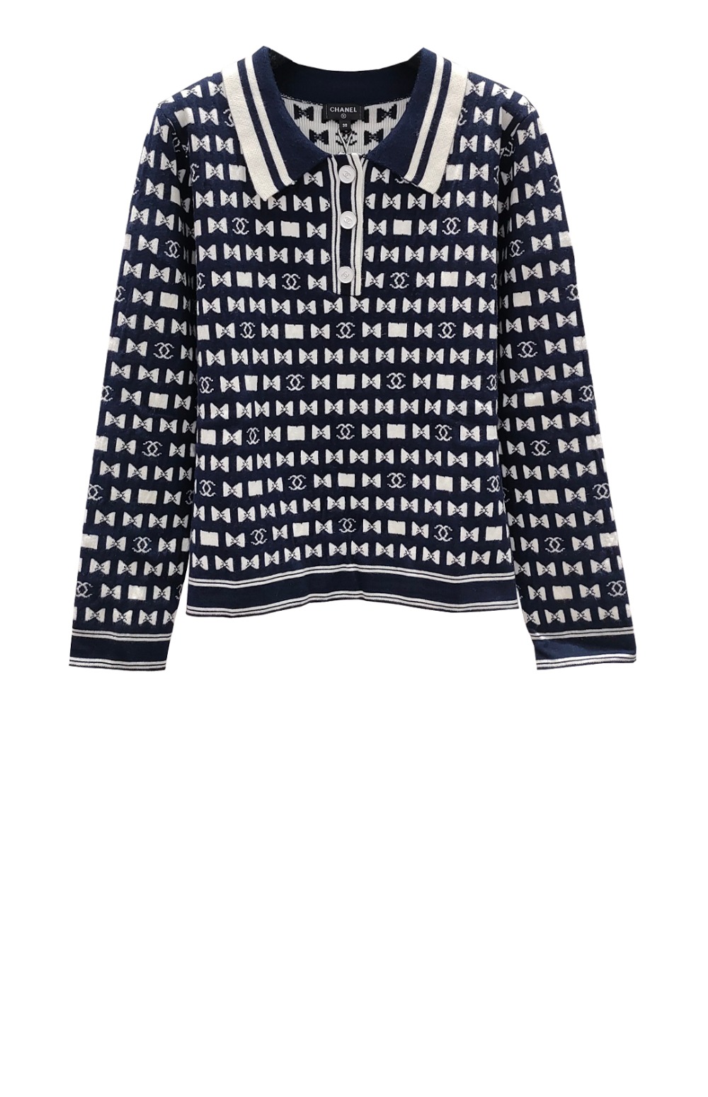 샤넬 로고 니트 상의