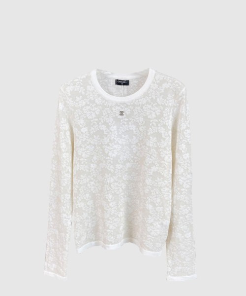 샤넬 로고 니트 상의