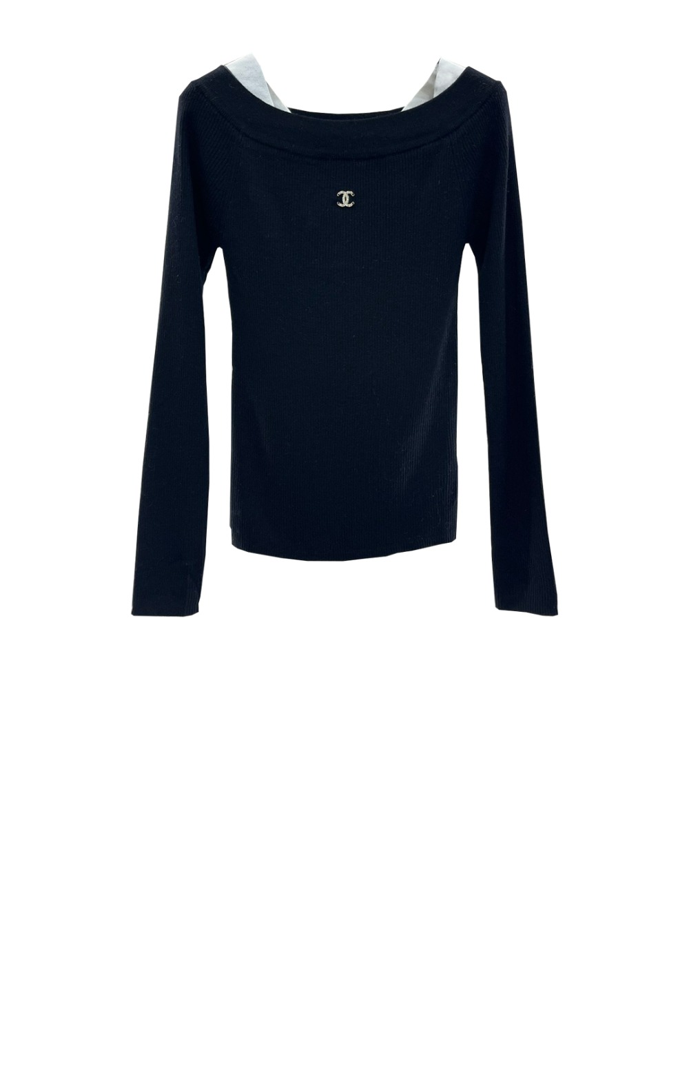 샤넬 로고 니트 상의