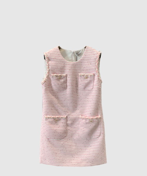 샤넬 플라워 프린트 원피스