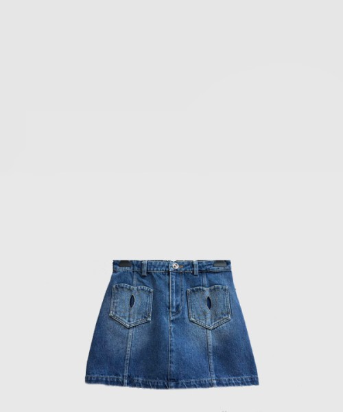 샤넬 로고 데님 반바지