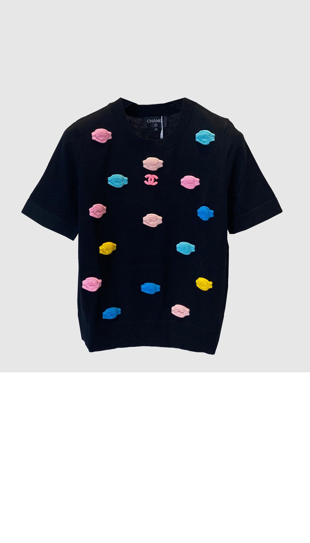 샤넬 로고 프린트 반팔