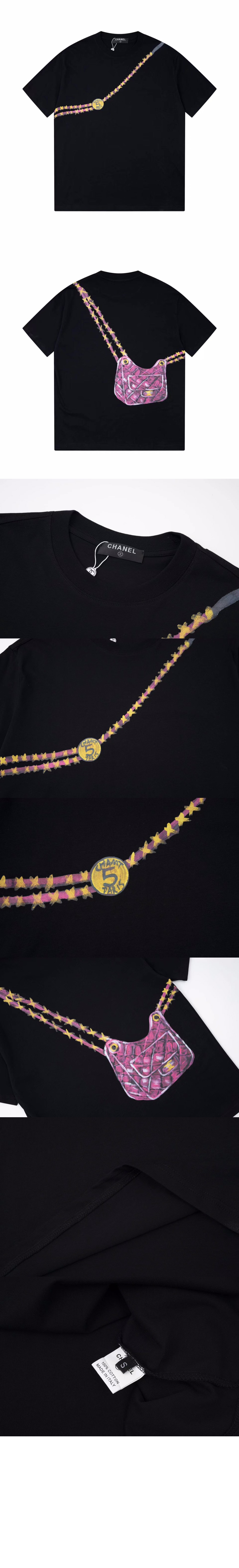 샤넬 로고 프린트 반팔