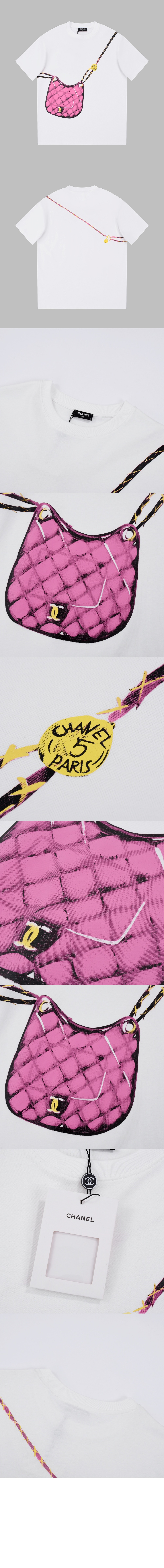 샤넬 로고 프린트 반팔