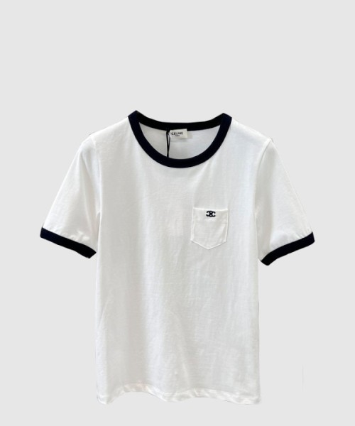 셀린느 로고 프린트 반팔