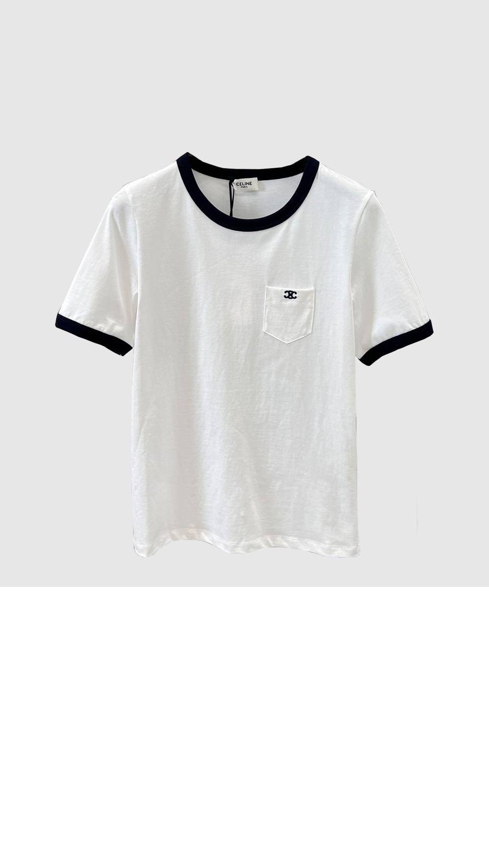 셀린느 로고 프린트 반팔