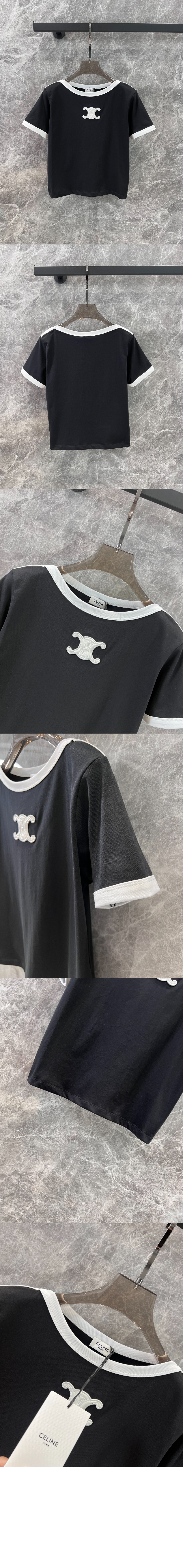 셀린느 로고 프린트 반팔