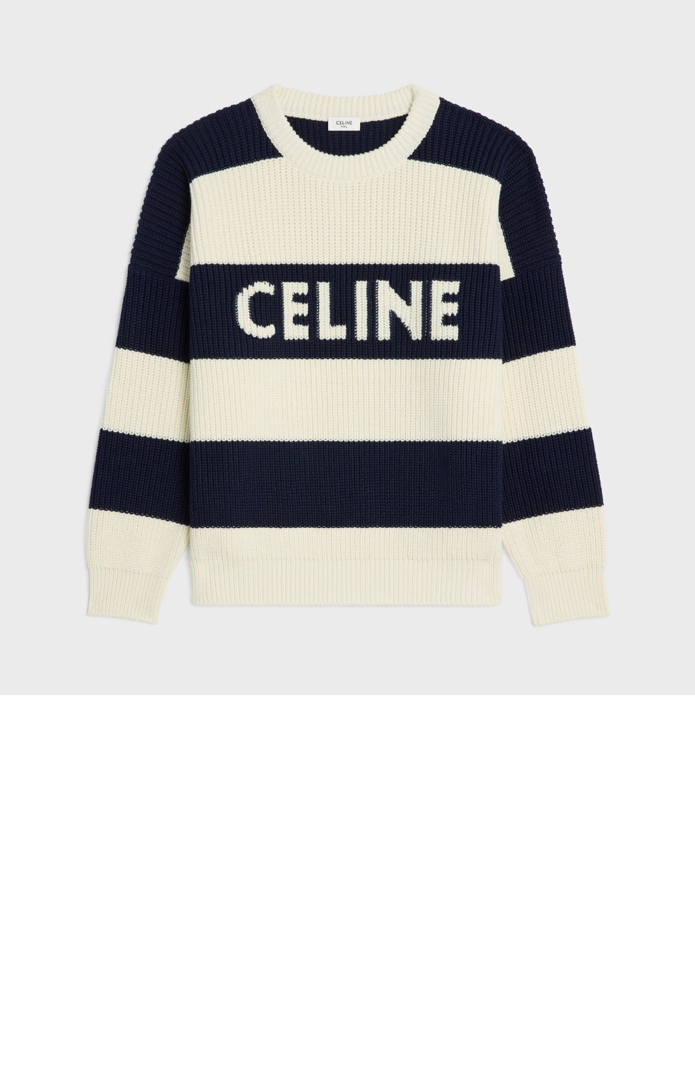 셀린느 오버사이즈 스웨터 스트라이프 코튼