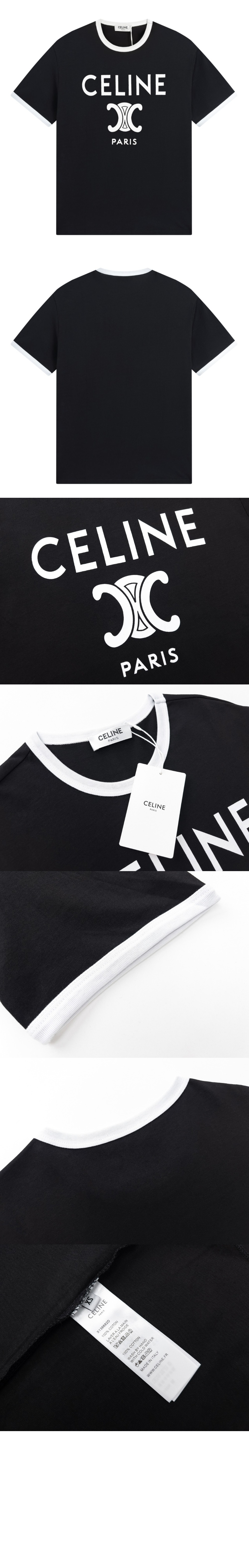 셀린느 로고 프린트 반팔