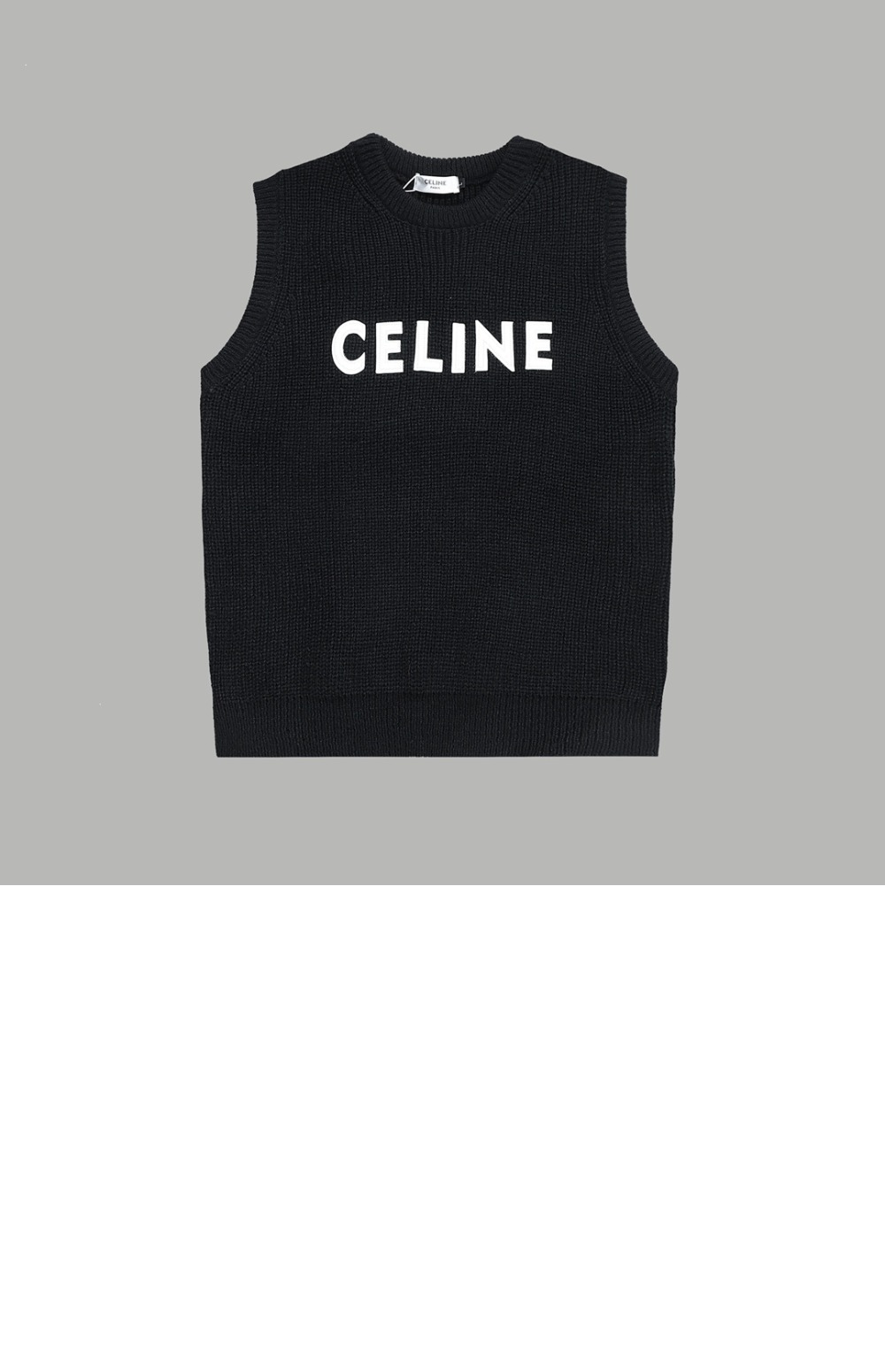 셀린느 로고 민소매 크롭