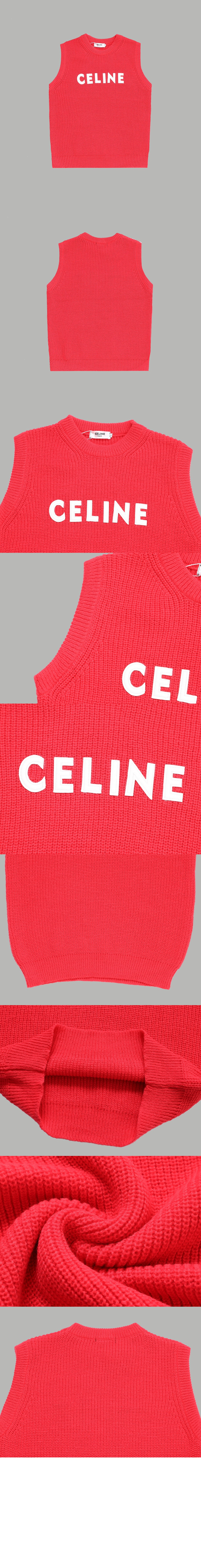 셀린느 로고 민소매 크롭