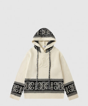 셀린느 로고 후드 긴팔