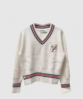 톰브라운 프린트 니트 톱