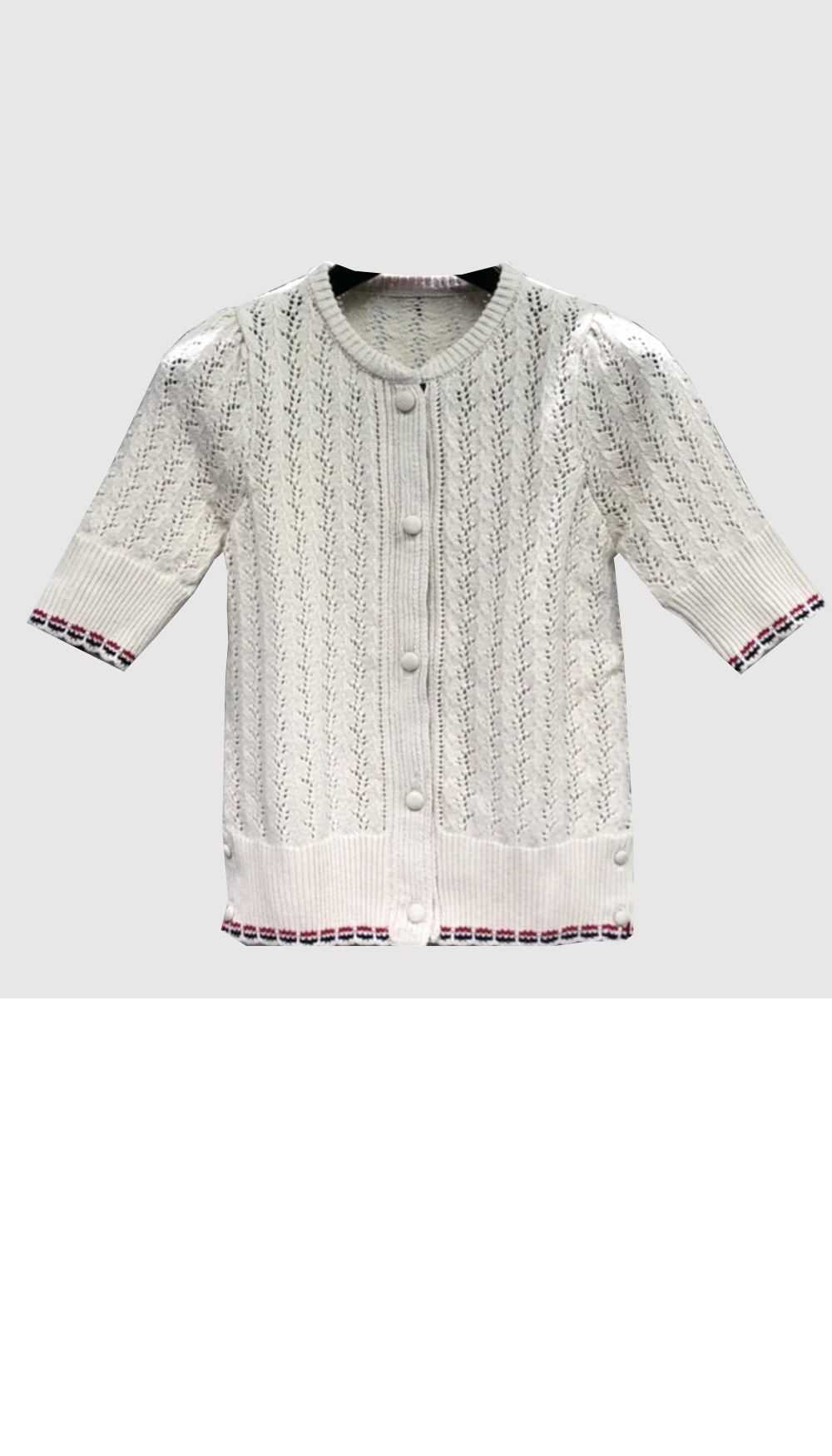 톰브라운 프린트 니트 톱