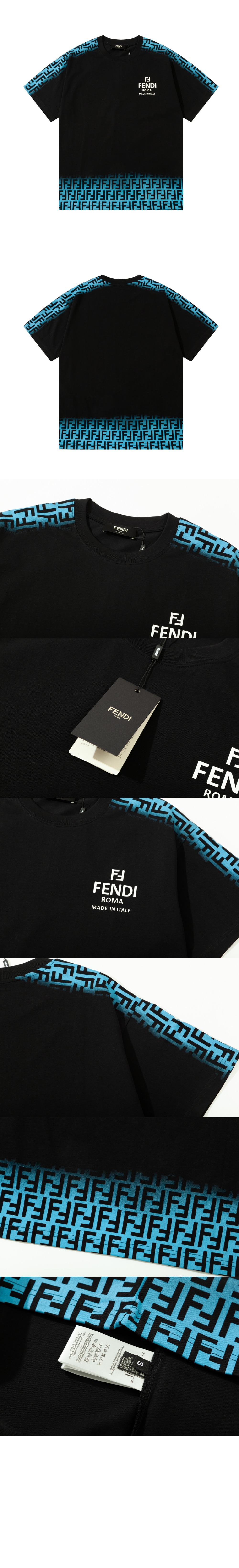 펜디 로고 프린트 반팔