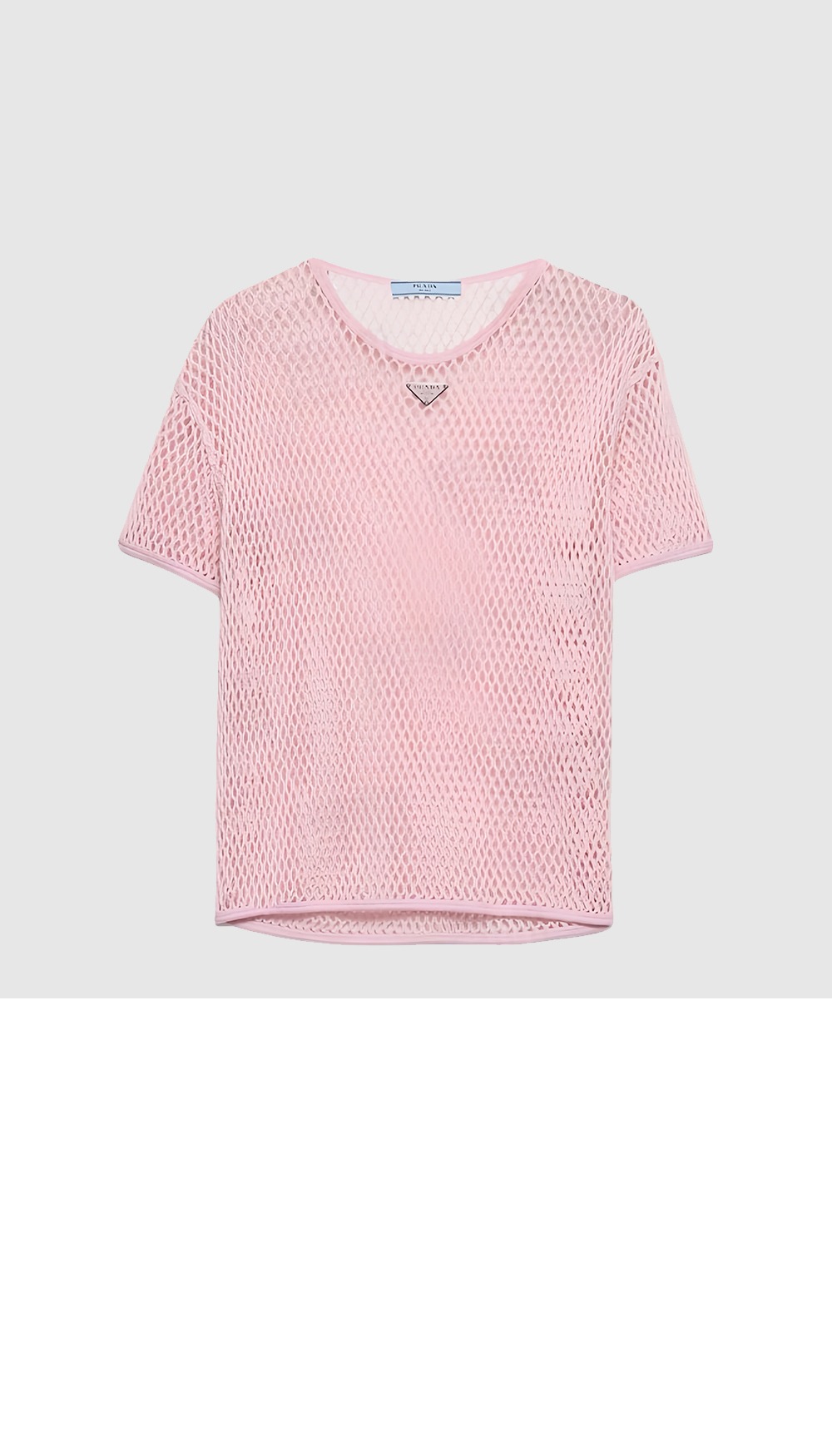 프라다 코튼 매쉬 탑