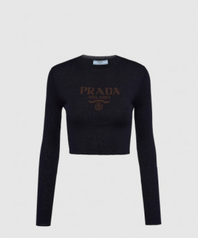 프라다 프린트 니트 톱