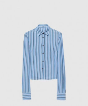 프라다 로고 프린트 셔츠 톱