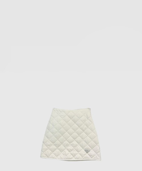 프라다 로고 하프 스커트