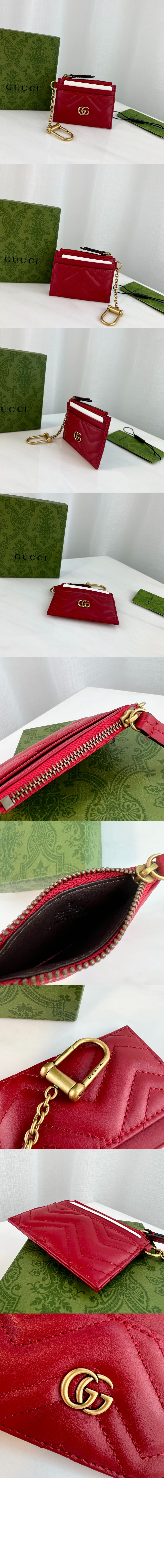 구찌 GG 마몽 키체인 지갑 627064