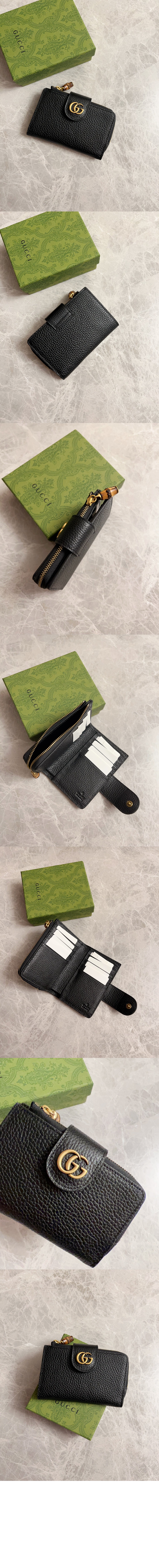 구찌 뱀부 미디엄 더블 G 지갑 739498