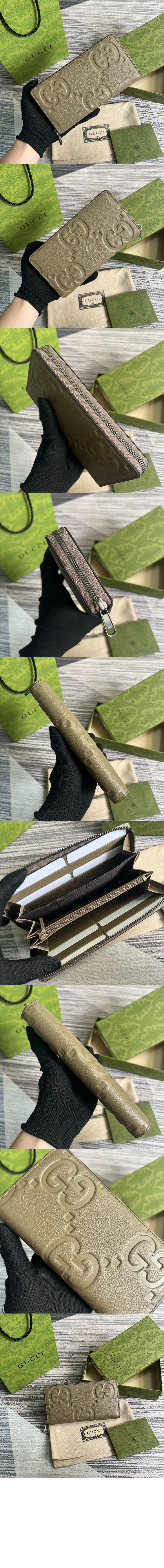 구찌 점보 GG 지퍼월렛 739484