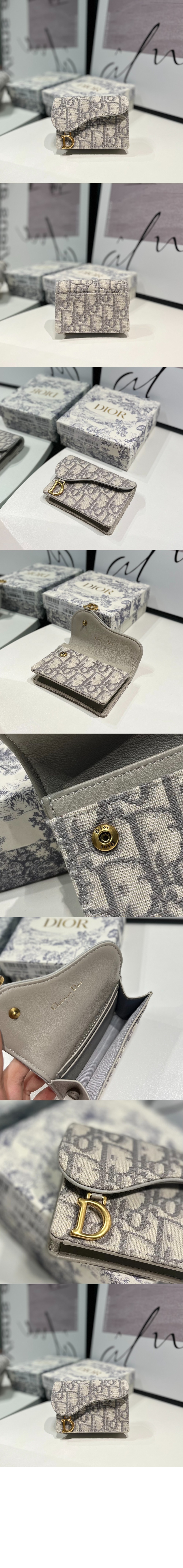 디올 새들 플랩 카드지갑 S5611