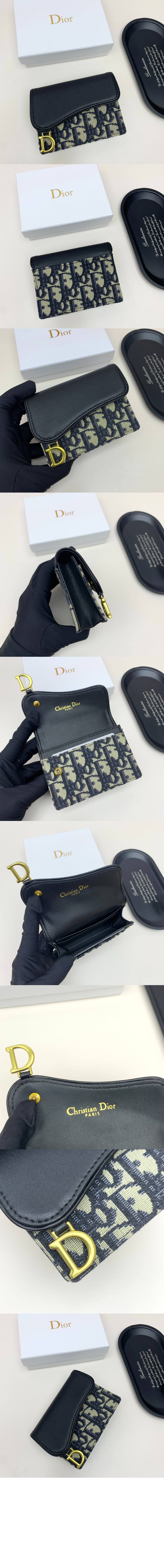 디올 Saddle Bloom 카드 지갑 S5611