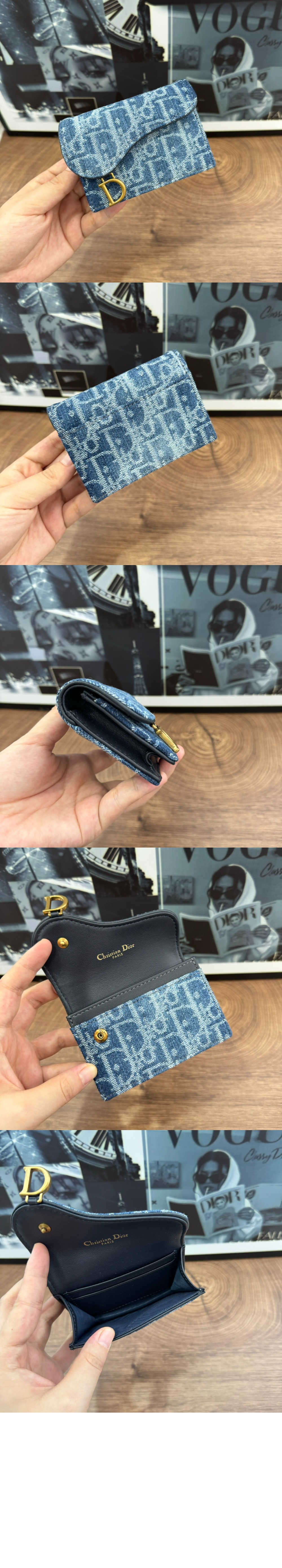 디올 Saddle Bloom 카드 지갑 S5611