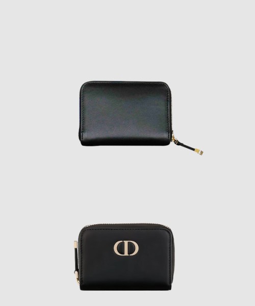 디올 30 Montaigne Voyageur 스몰 지퍼 동전 지갑 S2155
