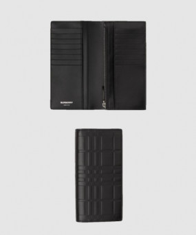 버버리 체크 엠보 가죽 장지갑 80548501