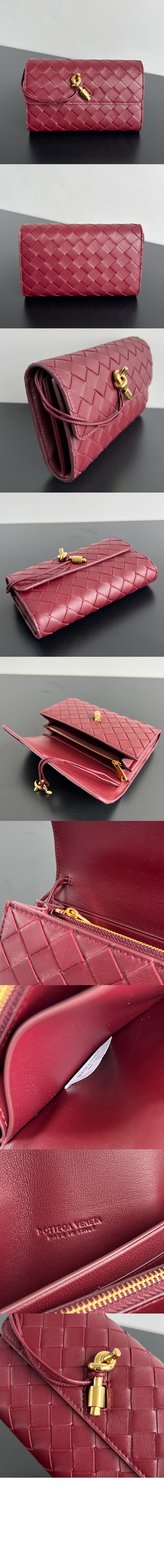 보테가베네타 라지 안디아모 플랩 지갑 741504