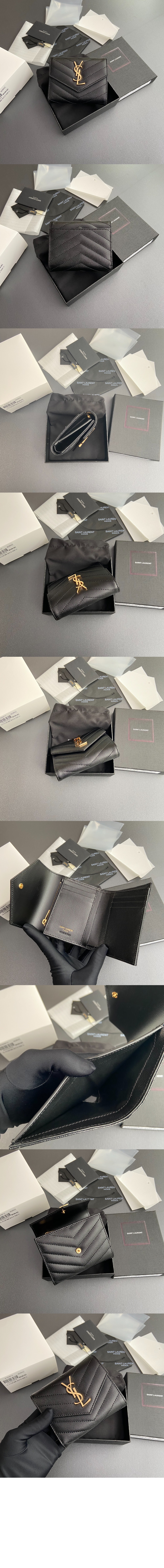 생로랑 모노그램 컴팩트 반지갑 403943