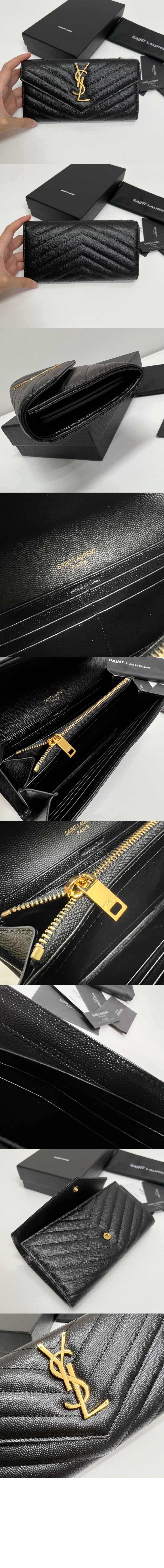 생로랑 모노그램 플랩 장지갑 372264