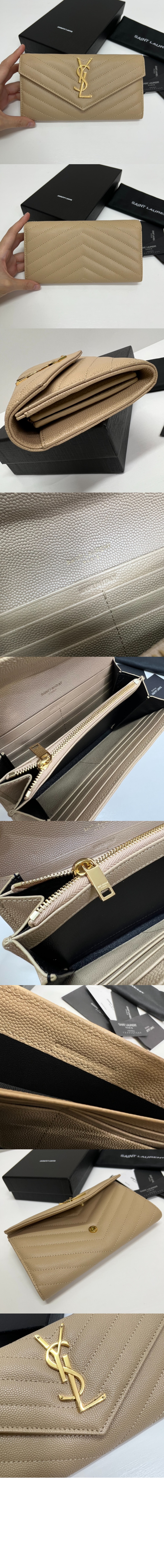 생로랑 모노그램 플랩 장지갑 372264