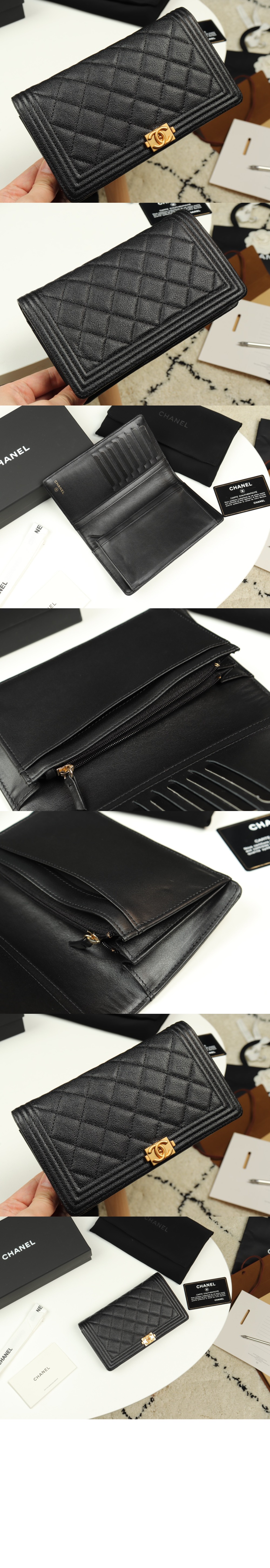 샤넬보이 플랩 장지갑 A80285