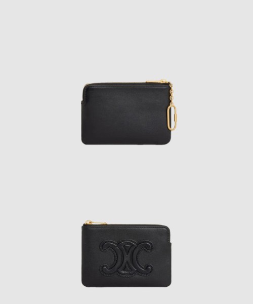 셀린느 트리오페 지퍼 카드 코인 지갑 10C663