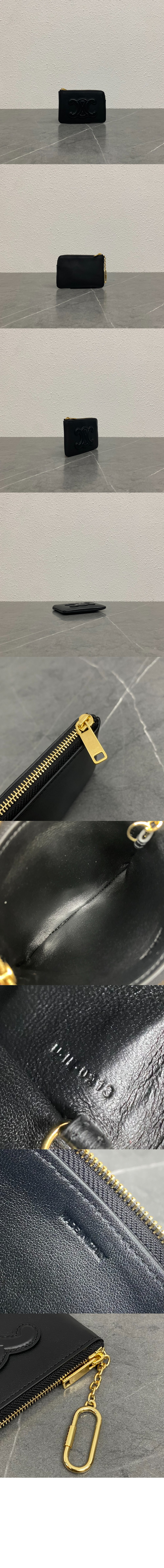 셀린느 퀴르 트리옹프 동전 & 카드 파우치 100663