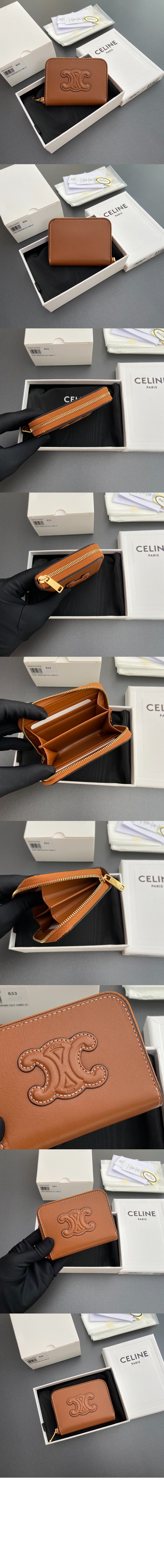 셀린느 퀴르 트리옹프 컴팩트 지퍼 지갑 10K533