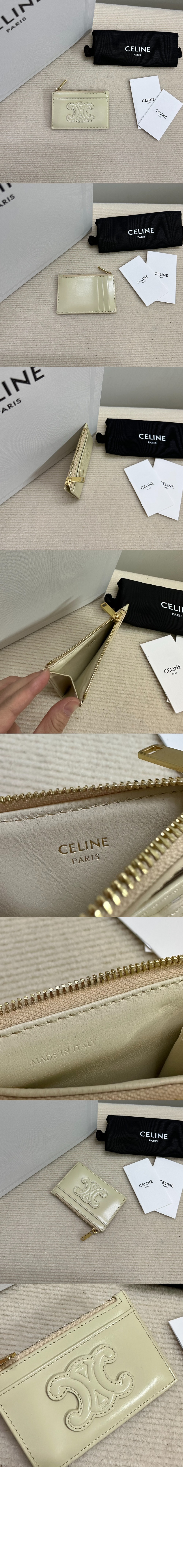 셀린느 퀴르 트리오페 지퍼 카드 지갑 10K583