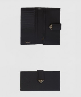 프라다 사피아노 및 가죽 장지갑 1MV025